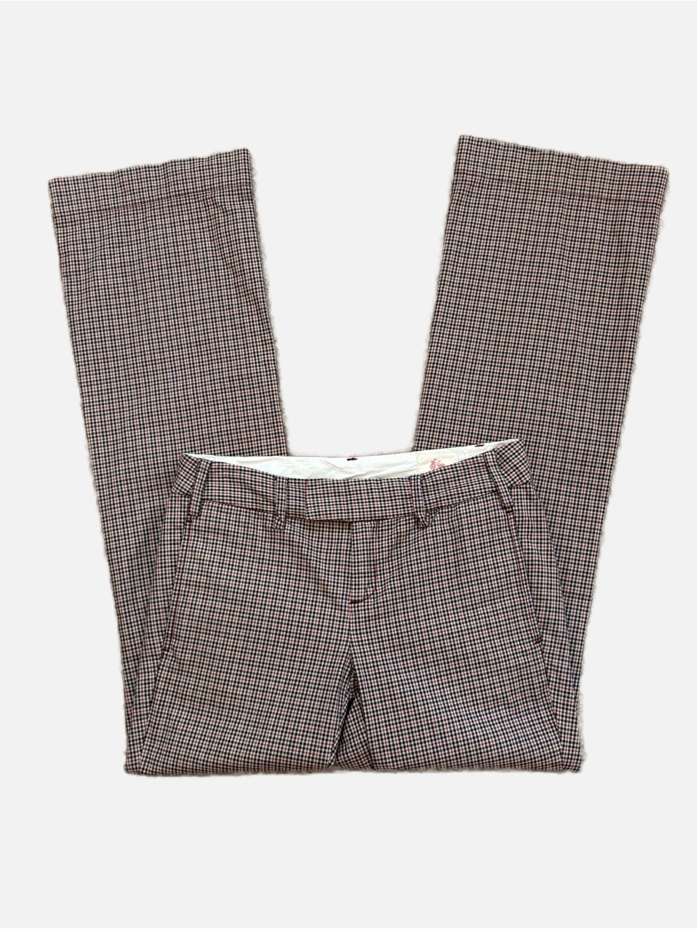 Paper Boy by Anthropologie Micro-Plaid Houndstooth Bootcut Trousers Women’s 2